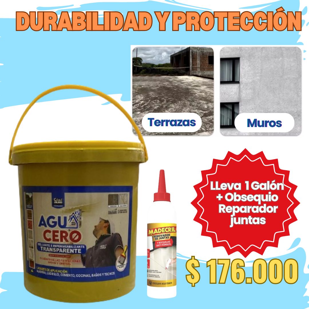 Impermeabilizante Aguacero 1000 ML + OBSEQUIO 500 ML
