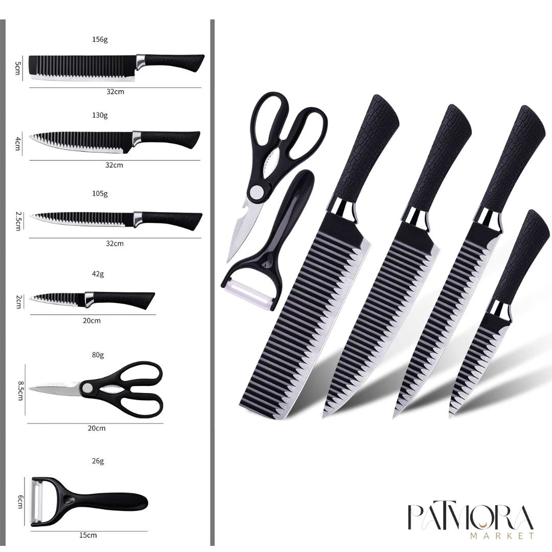 Kit Acero Pro: Set de Cuchillos + Tabla Acero Inoxidable + Obsequio Set de Bowls