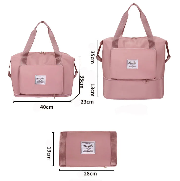Kit Bolso Viajero: Morral, Bolso Deportivo, Bolsas Organizadoras x 8