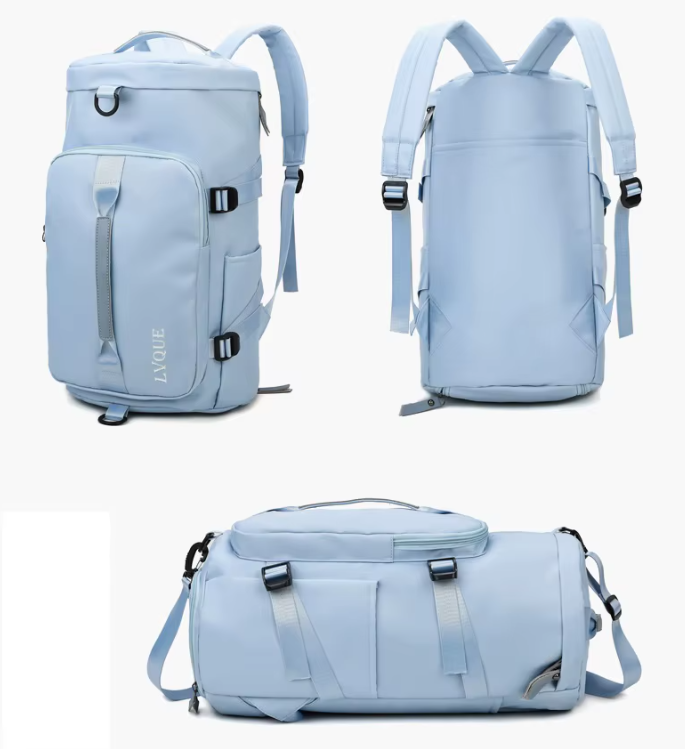 Kit Bolso Viajero: Morral, Bolso Deportivo, Bolsas Organizadoras x 8