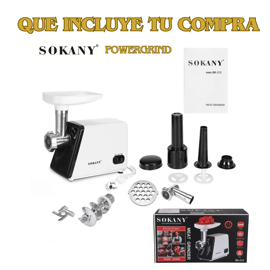 SOKANY PowerGrind: Molino de Carne Eléctrico Multifuncional