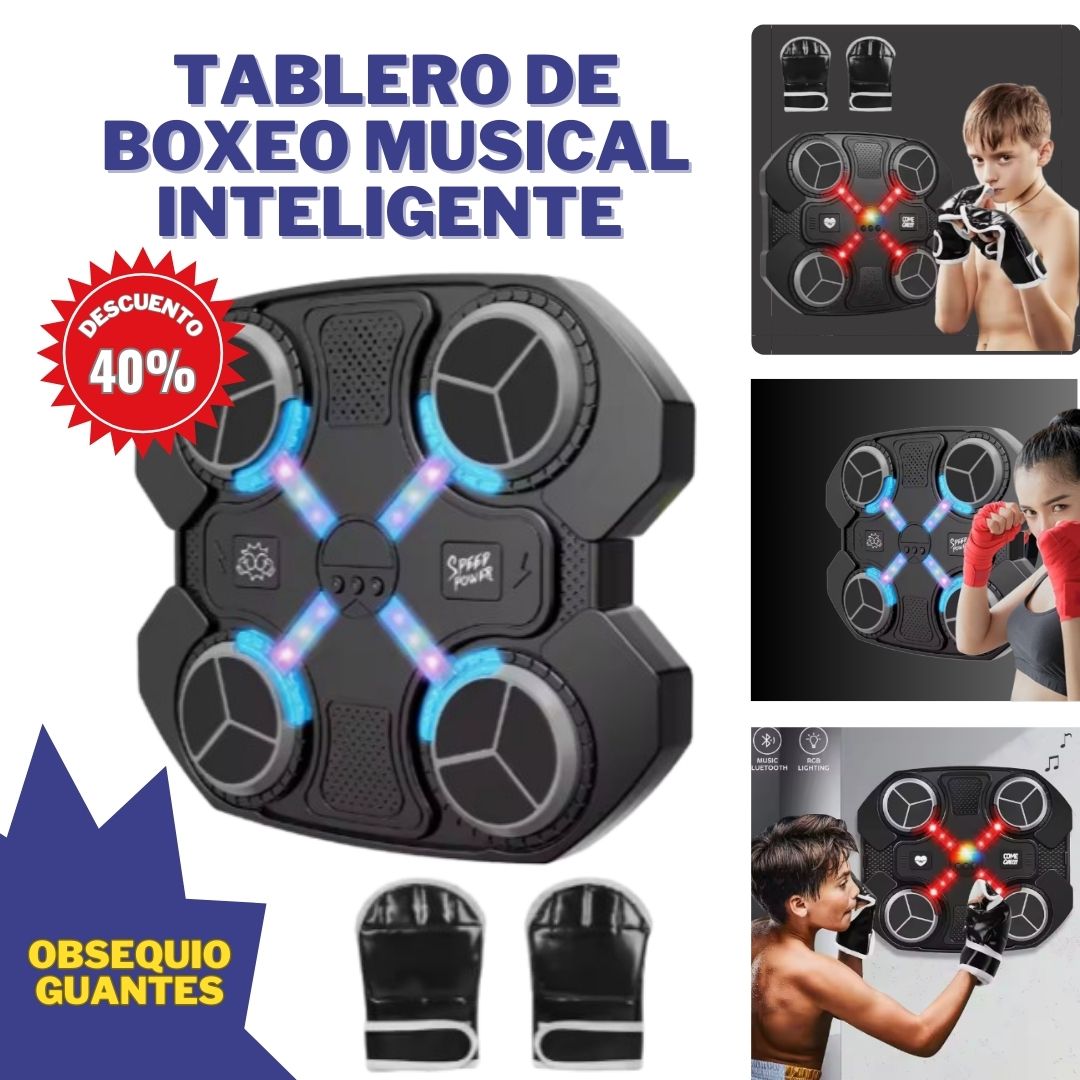 Tablero de Boxeo Musical Inteligente + Guantes