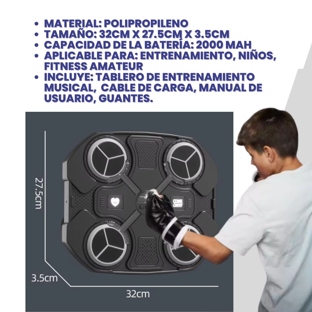 Tablero de Boxeo Musical Inteligente + Guantes