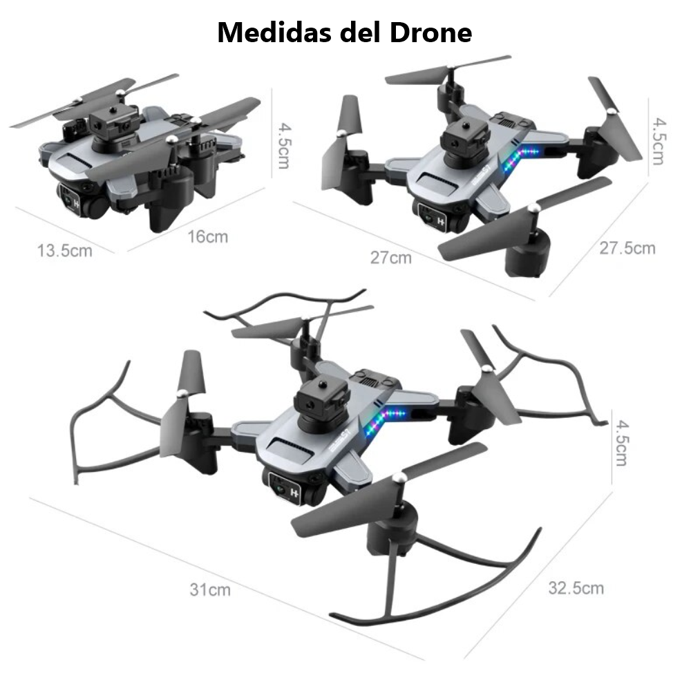 DRON SkyVision Pro: Cámara DUAL 4K HD + 2 Baterias