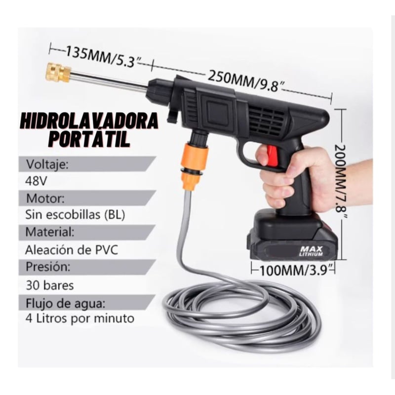 Hidrolavadora Pro inalámbrica + 2 baterias de litio