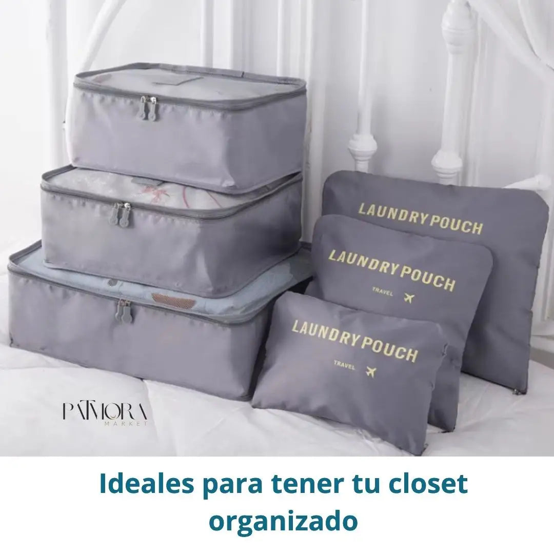 Pack Total de Almacenamiento: Closet 3 Cuerpos Zapatero 9 Niveles Bolsas Organizadoras